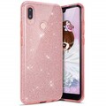 Силиконовый чехол Glitter Cover розовый для Huawei P20 Lite(#1)