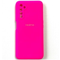 Силиконовый чехол Silicone Case ярко-розовый для Realme 6 Pro