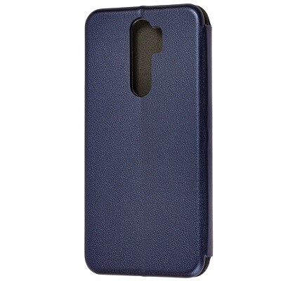 Чехол-книга на основе из силикона Book Case New 3D темно-синий для Xiaomi Redmi 9(3)