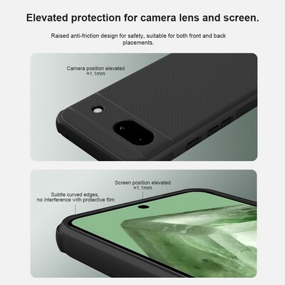 Пластиковый чехол с пластиной Magsafe Nillkin Super Frosted Shield Pro Magnetic Case Черный для Google Pixel 8a(5)
