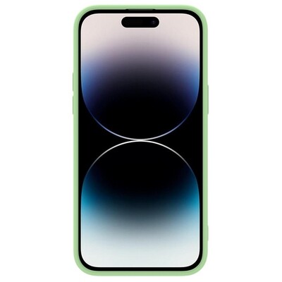Силиконовая накладка с пластиной Magsafe Nillkin CamShield Silky Magnetic Silicone Case Зеленая для Apple iPhone 14 Pro(2)