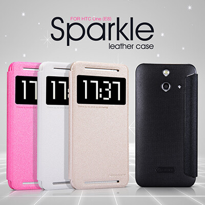 Полиуретановый чехол Nillkin Sparkle Leather Case Rose для HTC One E8 Ace(4)