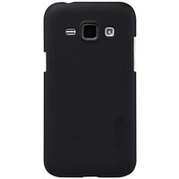Пластиковый чехол с пленкой Nillkin Super Frosted Shield Black для Samsung Galaxy J1