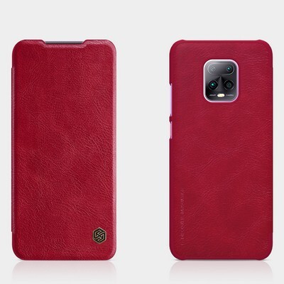Кожаный чехол Nillkin Qin Leather Case Красный для Xiaomi Redmi 10X 5G ( 10X Pro 5G)(4)
