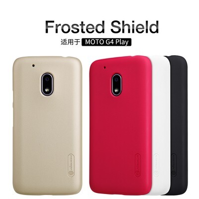 Пластиковый чехол с пленкой Nillkin Super Frosted Shield Black для Motorola Moto G4 Play(4)