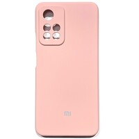 Силиконовый чехол Silicone Case с закрытым низом и защитой камеры светло-розовый для Xiaomi Redmi Note 11 Pro+ 5G