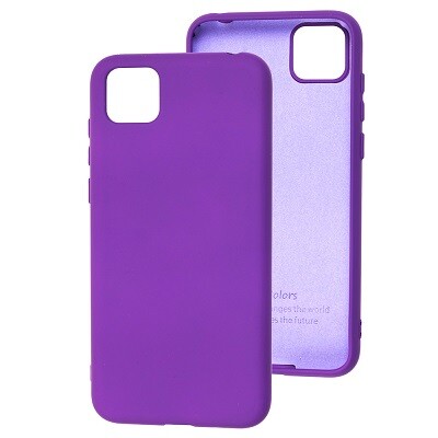 Силиконовый чехол Silicone Case фиолетовый для Huawei Y5p(1)