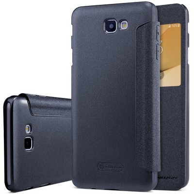 Полиуретановый чехол книга Nillkin Sparkle Leather Case Black для Samsung J7 Prime(3)