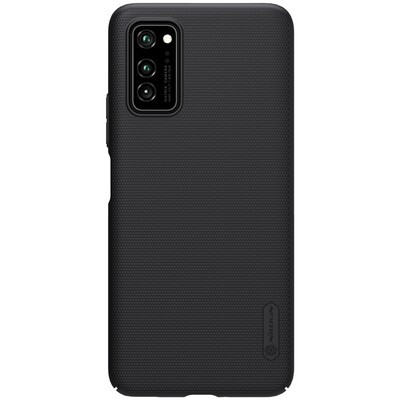 Пластиковый чехол с подставкой Nillkin Super Frosted Shield Черный для Huawei Honor V30 / Honor V30 Pro(1)