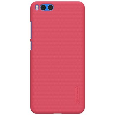 Пластиковый чехол с пленкой Nillkin Super Frosted Shield Красный для Xiaomi Mi Note 3(1)
