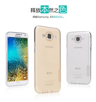 Силиконовый чехол Nillkin Nature TPU Case Grey для Samsung Galaxy E5(4)