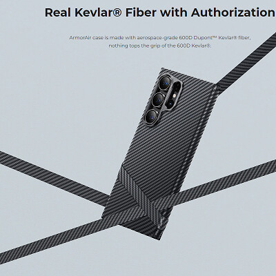 Ультратонкий карбоновый чехол Benks MagClap ArmorAir Kevlar черный для Samsung Galaxy S24 Ultra(5)