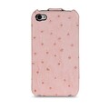 Кожаный чехол книга Melkco Leather Case (Ostrich Pattern — Pink) для Apple iPhone 4/4S(#3)