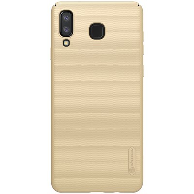 Пластиковый чехол с подставкой Nillkin Super Frosted Shield Золотой для Samsung Galaxy A8 Star(1)