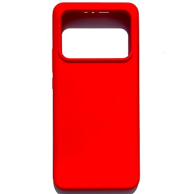 Силиконовый чехол Silicone Case с логотипом красный для Xiaomi 11 Ultra(1)