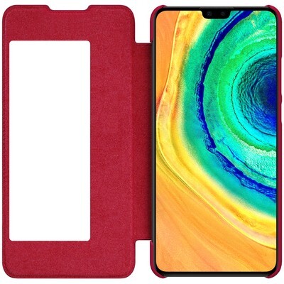 Кожаный чехол Nillkin Qin Leather Case Коричневый для Huawei Mate 30(3)