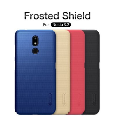 Пластиковый чехол с подставкой Nillkin Super Frosted Shield Темно-Синий для Nokia 3.2(5)