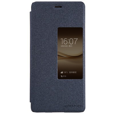 Полиуретановый чехол книга Nillkin Sparkle Leather Case Black для Huawei P9 Plus(1)