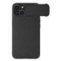 Пластиковый чехол с пластиной Magsafe Nillkin Synthetic Fiber S Magnetic Case Черный  для Apple iPhone 14(#1)
