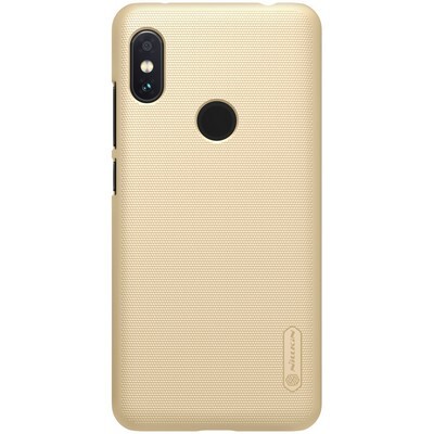 Пластиковый чехол с подставкой Nillkin Super Frosted Shield Золотой для Xiaomi Redmi Note 6 Pro(1)