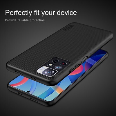 Пластиковый чехол с подставкой Nillkin Super Frosted Shield Красный для Xiaomi Redmi Note 11 5G(3)