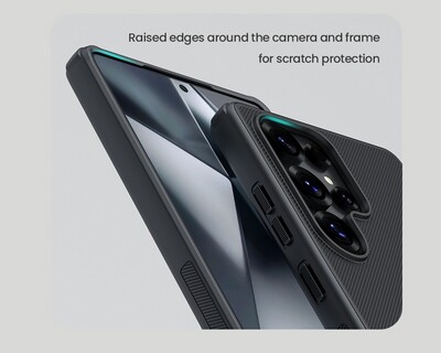 Пластиковый чехол Nillkin Super Frosted Shield Pro Черный для Samsung Galaxy S25 Ultra(6)