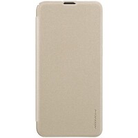 Полиуретановый чехол книга Nillkin Sparkle Leather Case Золотой для Huawei Nova 4