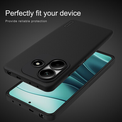 Пластиковый чехол Nillkin Super Frosted Shield Черный для Xiaomi Redmi Note 14 5G(3)
