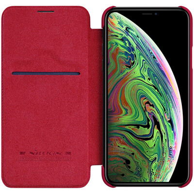 Кожаный чехол-книга Nillkin Qin Series Leather case красный для Apple iPhone 11 Pro(3)