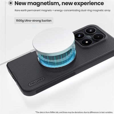Пластиковый чехол с пластиной Magsafe Nillkin Super Frosted Shield Pro Magnetic Case черный для Xiaomi 17(11)