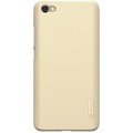 Пластиковый чехол с пленкой Nillkin Super Frosted Shield Gold для Xiaomi Redmi Note 5A (2/16Gb)(#1)