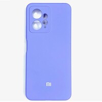 Силиконовый чехол с микрофиброй Silicone Case лавандовый для Xiaomi Redmi Note 12 4G