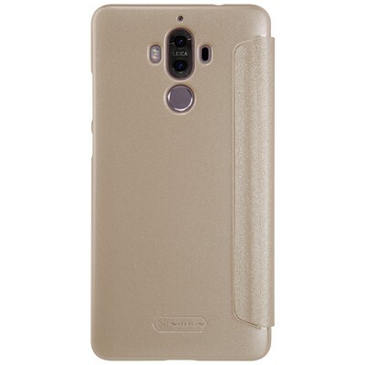 Полиуретановый чехол книга Nillkin Sparkle Leather Case Gold для Huawei Mate 9(2)