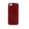 Кожаный чехол TETDED Troyes DUO Red Crocodile для Apple iPhone 5/5s/SE(#2)