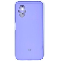 Силиконовый чехол Silicone Case с закрытым низом и защитой камеры лавандовый для Xiaomi Poco M5