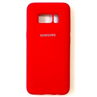 Силиконовый чехол Silicone Case красный для Samsung G950F Galaxy S8(1)