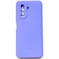 Силиконовый чехол Silicone Case с закрытым низом и защитой камеры лавандовый для Huawei Nova Y70