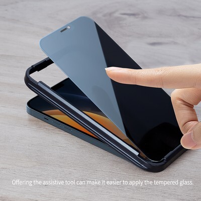 Защитное стекло Антишпион Nillkin Guardian Full Coverage Privacy Tempered Glass  для Apple iPhone 12 Pro Max(11)