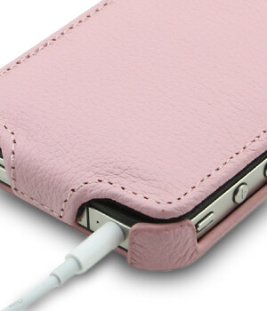 Кожаный чехол книга Melkco Leather Case (Pink LC) для Apple iPhone 4/4S(3)