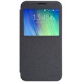 Полиуретановый чехол Nillkin Sparkle Leather Case Black для Samsung Galaxy E7(#1)