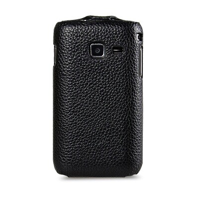 Кожаный чехол книга Melkco Leather Case Black LC для Samsung S5380 Wave Y(2)