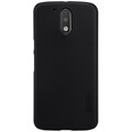 Пластиковый чехол с пленкой Nillkin Super Frosted Shield Black для Motorola Moto G4 Plus(#1)