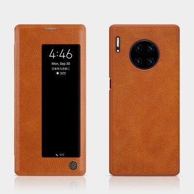 Кожаный чехол Nillkin Qin Leather Case Коричневый для Huawei Mate 30 Pro(4)