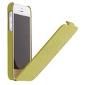 Кожаный чехол книга Borofone Crocodile flip Green для Apple iPhone 5/5s/SE(#1)
