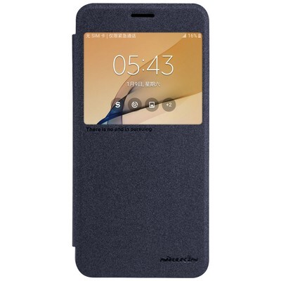 Полиуретановый чехол книга Nillkin Sparkle Leather Case Black для Samsung J7 Prime(1)
