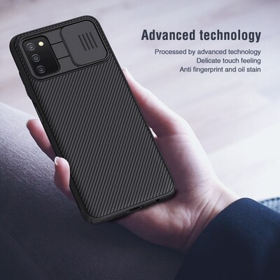 Чехол-накладка Nillkin CamShield Синяя для Samsung Galaxy A03s(4)