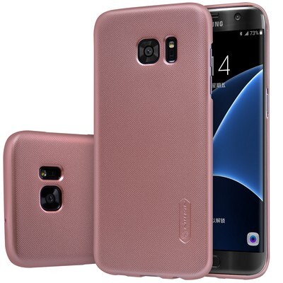 Пластиковый чехол с пленкой Nillkin Super Frosted Shield Rose Gold для Samsung G935F Galaxy S7 Edge(3)