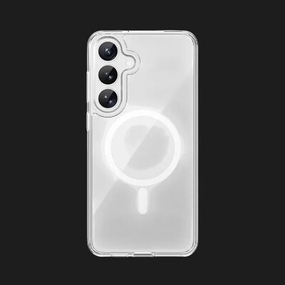 Силиконовый чехол с Magsafe Wiwu iShield Pro Case (прозрачный) для Samsung Galaxy S25(4)