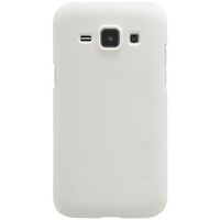 Пластиковый чехол с пленкой Nillkin Super Frosted Shield White для Samsung Galaxy J1