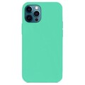 Силиконовый чехол Silicone с закрытым низом мятный для Apple iPhone 12 Pro(#1)